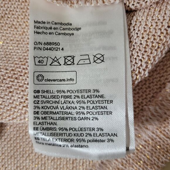 Divided H&M Women's V-neck Sparkly Knit Long Sleeve Pullover Top - Picture 9 of 12